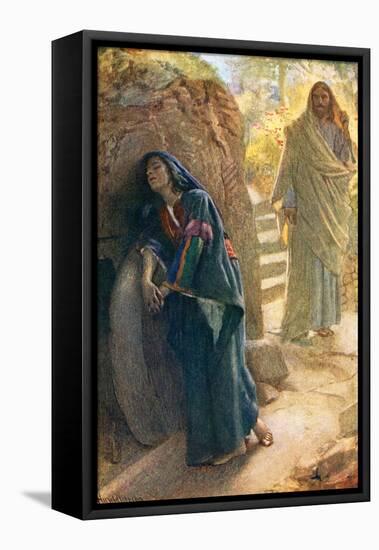 Mary Magdalene (Colour Litho)-Harold Copping-Framed Premier Image Canvas