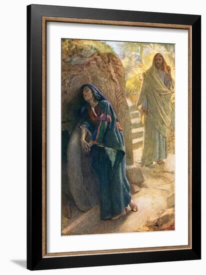 Mary Magdalene (Colour Litho)-Harold Copping-Framed Giclee Print