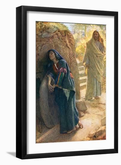 Mary Magdalene (Colour Litho)-Harold Copping-Framed Giclee Print