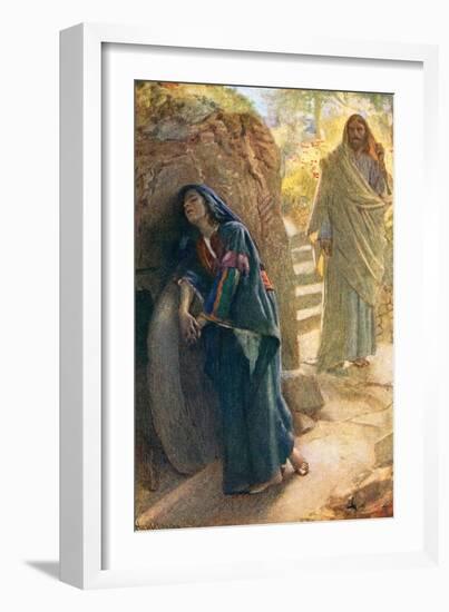 Mary Magdalene (Colour Litho)-Harold Copping-Framed Giclee Print