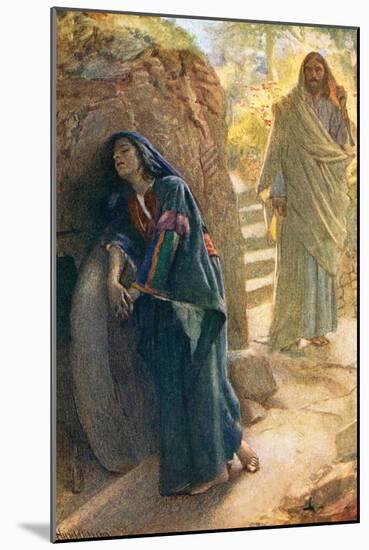 Mary Magdalene (Colour Litho)-Harold Copping-Mounted Giclee Print