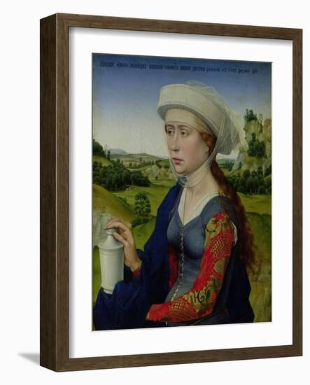 Mary Magdalene, from the Right Hand Panel of Triptych of the Braque Family-Rogier van der Weyden-Framed Giclee Print