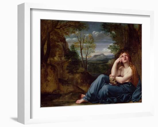 Mary Magdalene in a Landscape, C.1599-Annibale Carracci-Framed Giclee Print