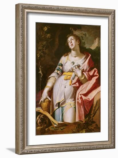 Mary Magdalene in Ecstasy, 1619 (Oil on Canvas)-Abraham Bloemaert-Framed Giclee Print