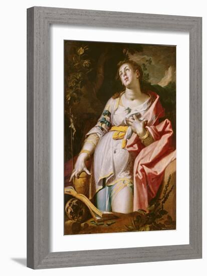 Mary Magdalene in Ecstasy, 1619 (Oil on Canvas)-Abraham Bloemaert-Framed Giclee Print