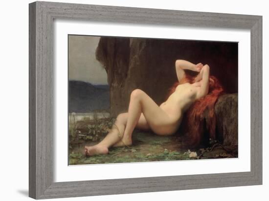 Mary Magdalene in the Cave, 1876-Jules Joseph Lefebvre-Framed Giclee Print