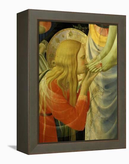 Mary Magdalene Kissing Christ's Feet, from the Deposition of Christ, 1435 (Detail)-Fra Angelico-Framed Premier Image Canvas