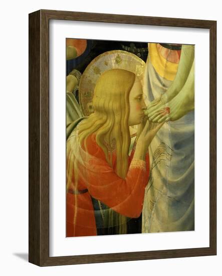 Mary Magdalene Kissing Christ's Feet, from the Deposition of Christ, 1435 (Detail)-Fra Angelico-Framed Giclee Print