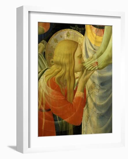 Mary Magdalene Kissing Christ's Feet, from the Deposition of Christ, 1435 (Detail)-Fra Angelico-Framed Giclee Print