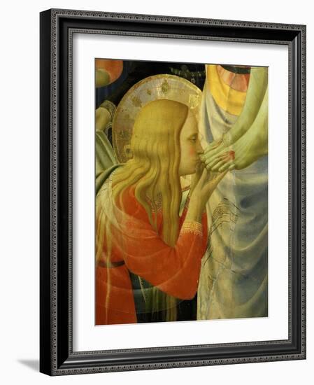 Mary Magdalene Kissing Christ's Feet, from the Deposition of Christ, 1435 (Detail)-Fra Angelico-Framed Giclee Print