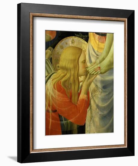 Mary Magdalene Kissing Christ's Feet, from the Deposition of Christ, 1435 (Detail)-Fra Angelico-Framed Giclee Print