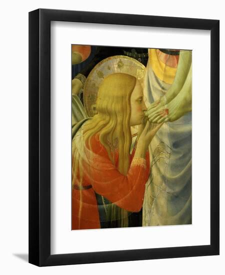 Mary Magdalene Kissing Christ's Feet, from the Deposition of Christ, 1435 (Detail)-Fra Angelico-Framed Giclee Print