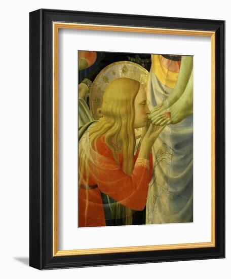 Mary Magdalene Kissing Christ's Feet, from the Deposition of Christ, 1435 (Detail)-Fra Angelico-Framed Giclee Print