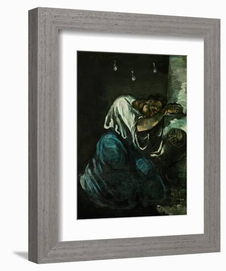 Mary Magdalene or Sorrow, circa 1869-Paul Cézanne-Framed Giclee Print