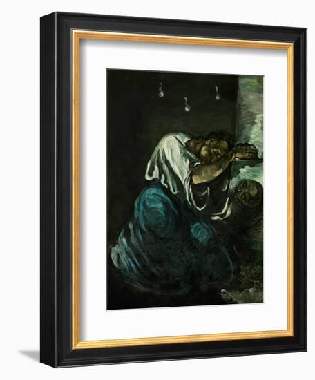 Mary Magdalene or Sorrow, circa 1869-Paul Cézanne-Framed Giclee Print