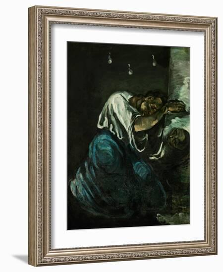 Mary Magdalene or Sorrow, circa 1869-Paul Cézanne-Framed Giclee Print