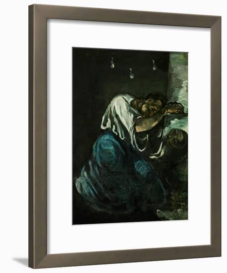 Mary Magdalene or Sorrow, circa 1869-Paul Cézanne-Framed Giclee Print