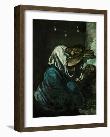 Mary Magdalene or Sorrow, circa 1869-Paul Cézanne-Framed Giclee Print