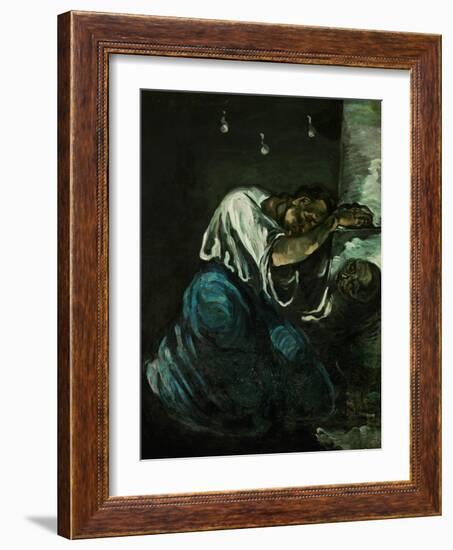 Mary Magdalene or Sorrow, circa 1869-Paul Cézanne-Framed Giclee Print