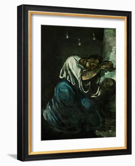 Mary Magdalene or Sorrow, circa 1869-Paul Cézanne-Framed Giclee Print