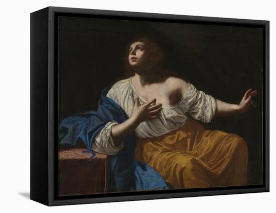 Mary Magdalene Penitent, C.1640 (Oil on Canvas)-Artemisia Gentileschi-Framed Premier Image Canvas