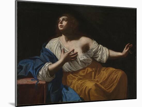 Mary Magdalene Penitent, C.1640 (Oil on Canvas)-Artemisia Gentileschi-Mounted Giclee Print