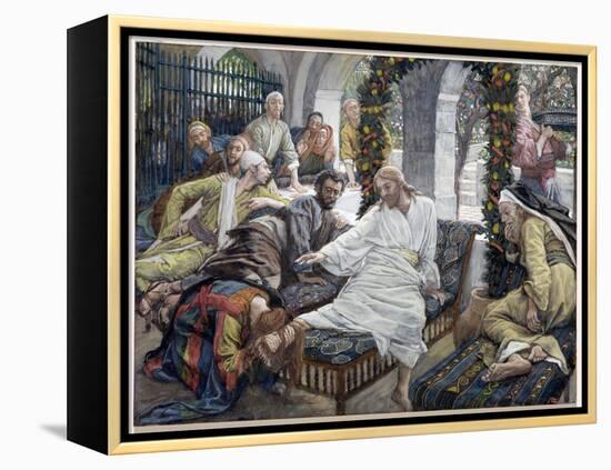 Mary Magdalene's Box of Very Precious Ointment, Illustration for 'The Life of Christ', C.1886-96-James Tissot-Framed Premier Image Canvas