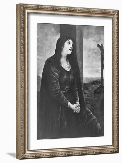 Mary Magdalene Seated Below the Cross, Late 19th or Early 20th Century-Newton & Co-Framed Giclee Print