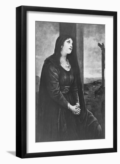 Mary Magdalene Seated Below the Cross, Late 19th or Early 20th Century-Newton & Co-Framed Giclee Print