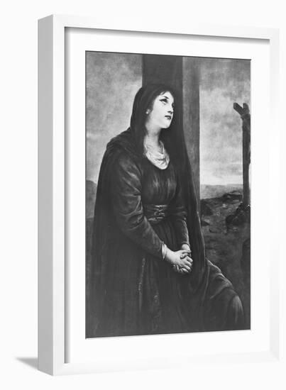 Mary Magdalene Seated Below the Cross, Late 19th or Early 20th Century-Newton & Co-Framed Giclee Print