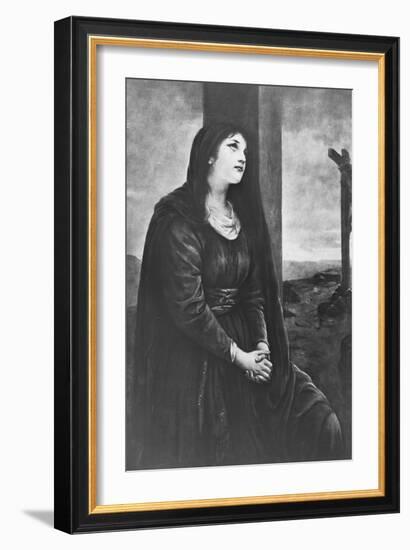 Mary Magdalene Seated Below the Cross, Late 19th or Early 20th Century-Newton & Co-Framed Giclee Print