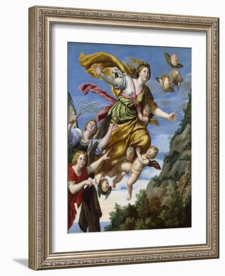 Mary Magdalene Taken Up to Heaven, C1620-Domenichino-Framed Giclee Print