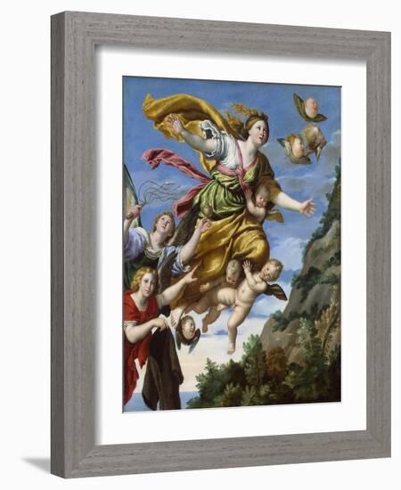 Mary Magdalene Taken Up to Heaven, C1620-Domenichino-Framed Giclee Print