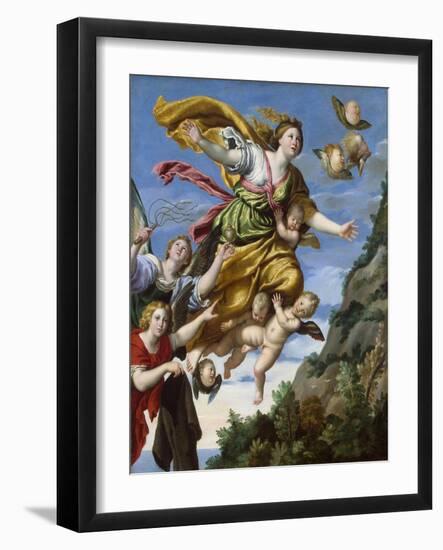 Mary Magdalene Taken Up to Heaven, C1620-Domenichino-Framed Giclee Print