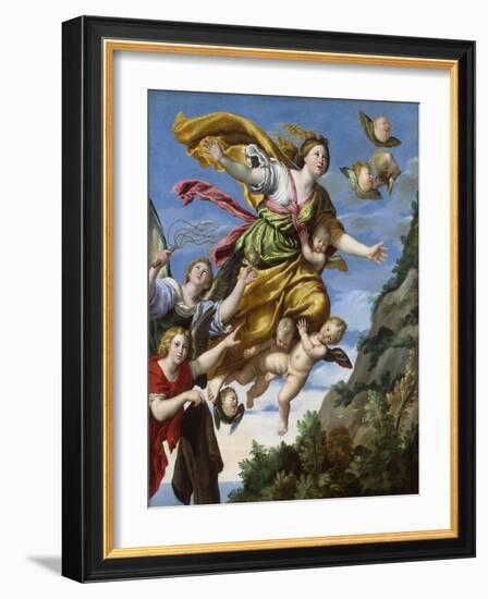 Mary Magdalene Taken Up to Heaven, C1620-Domenichino-Framed Giclee Print