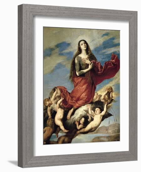 Mary Magdalene Taken Up to Heaven-José de Ribera-Framed Giclee Print