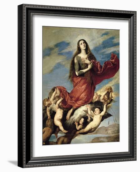 Mary Magdalene Taken Up to Heaven-José de Ribera-Framed Giclee Print