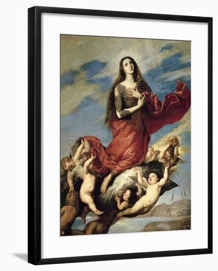 Mary Magdalene Taken Up to Heaven-José de Ribera-Framed Giclee Print