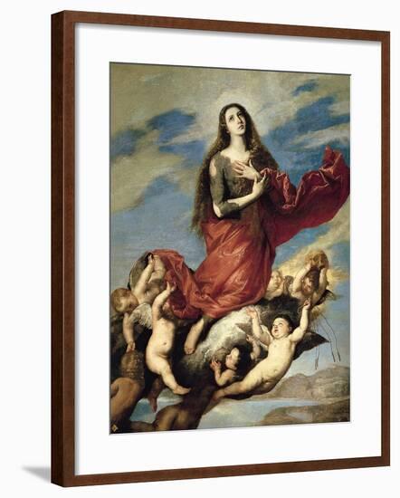 Mary Magdalene Taken Up to Heaven-José de Ribera-Framed Giclee Print