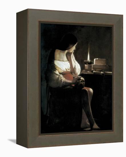 Mary Magdalene with a Night-Light, or the Terff Magdalene (La Madeleine a La Veilleuse)-Georges de La Tour-Framed Stretched Canvas