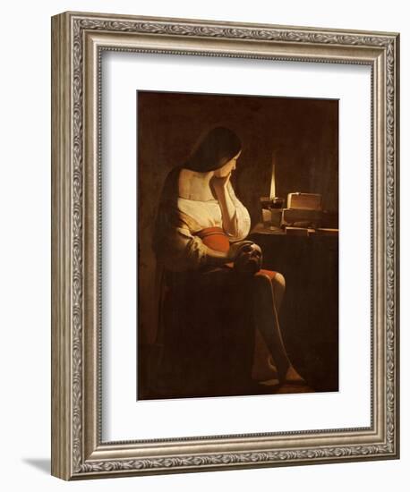 Mary Magdalene with a Night-Light, or the Terff Magdalene-Georges de La Tour-Framed Giclee Print