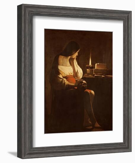 Mary Magdalene with a Night-Light, or the Terff Magdalene-Georges de La Tour-Framed Giclee Print