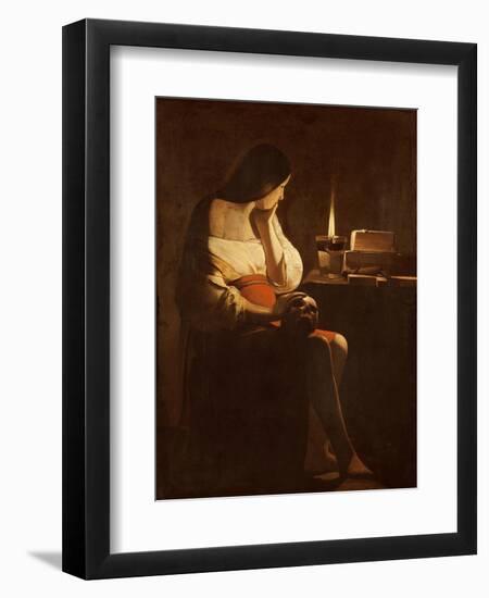 Mary Magdalene with a Night-Light, or the Terff Magdalene-Georges de La Tour-Framed Giclee Print