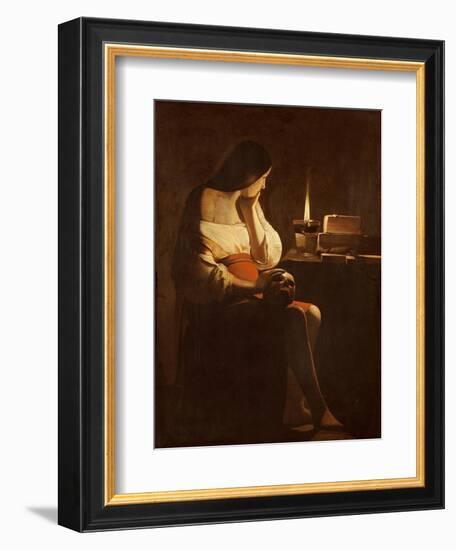 Mary Magdalene with a Night-Light, or the Terff Magdalene-Georges de La Tour-Framed Giclee Print