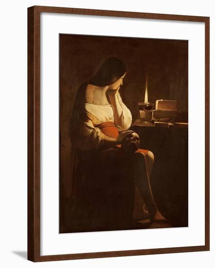 Mary Magdalene with a Night-Light, or the Terff Magdalene-Georges de La Tour-Framed Giclee Print