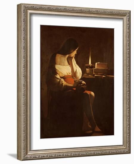 Mary Magdalene with a Night-Light, or the Terff Magdalene-Georges de La Tour-Framed Giclee Print