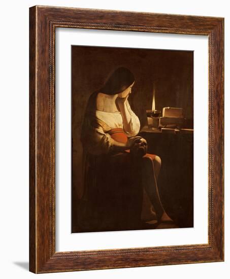 Mary Magdalene with a Night-Light, or the Terff Magdalene-Georges de La Tour-Framed Giclee Print