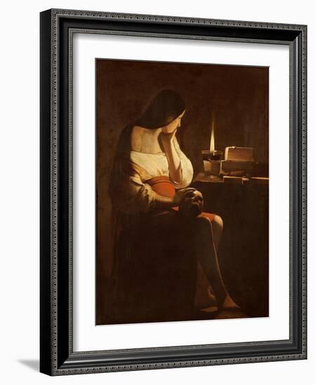 Mary Magdalene with a Night-Light, or the Terff Magdalene-Georges de La Tour-Framed Giclee Print