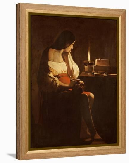 Mary Magdalene with a Night-Light, or the Terff Magdalene-Georges de La Tour-Framed Premier Image Canvas