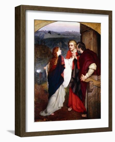 Mary Magdelene Giving News of the Resurrection to the Disciples, 1860-Philip Hermogenes Calderon-Framed Premium Giclee Print